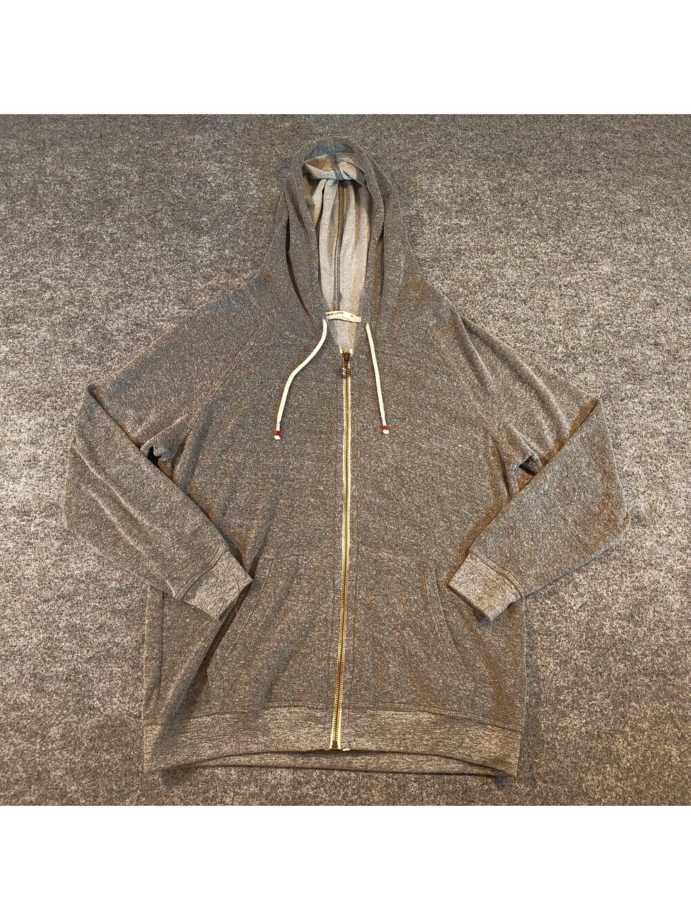 Marine Layer Full Zip Hoodie Sweatshirt Heather Grey Soft Blend Medium